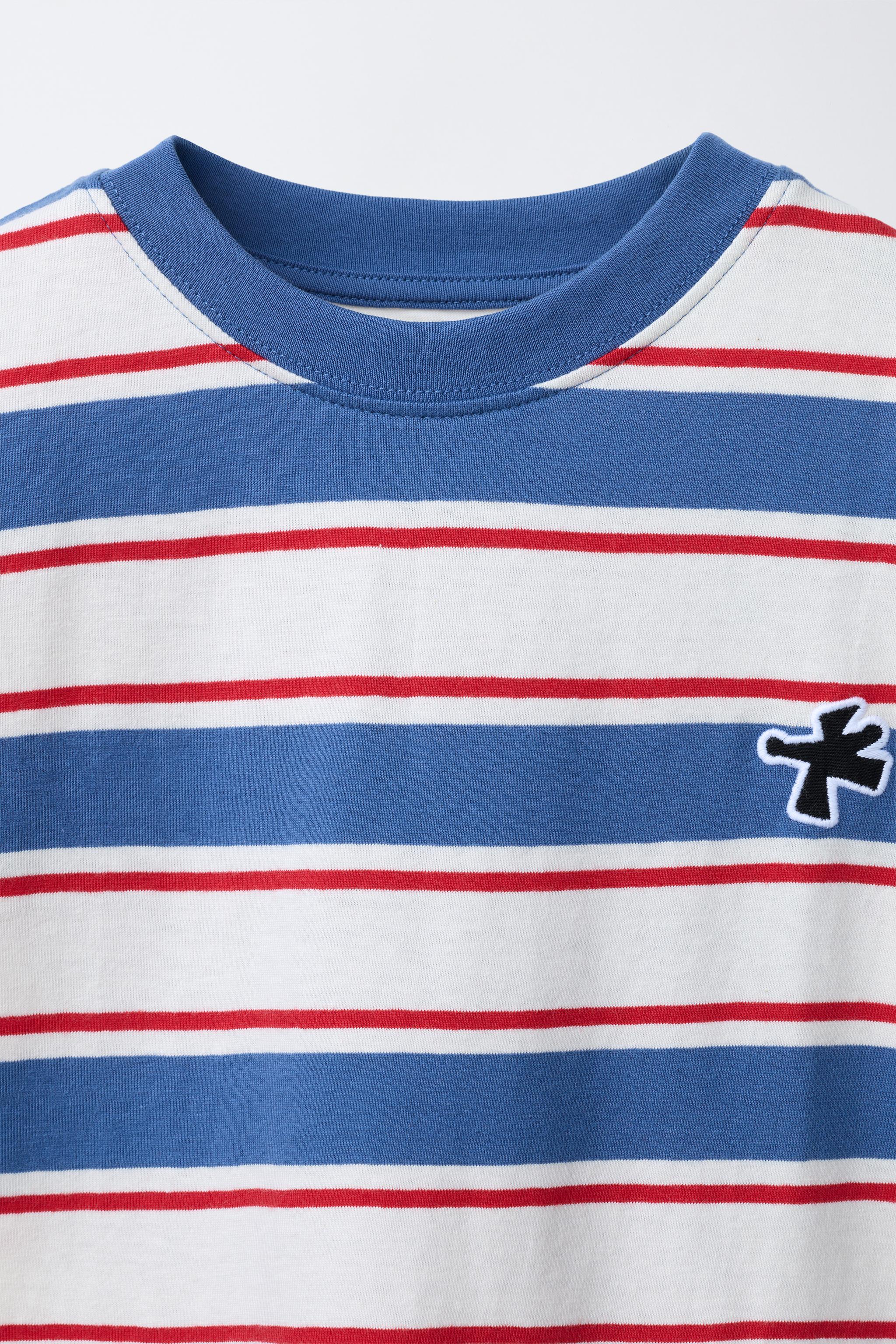 STRIPED LOGO PATCH T-SHIRT