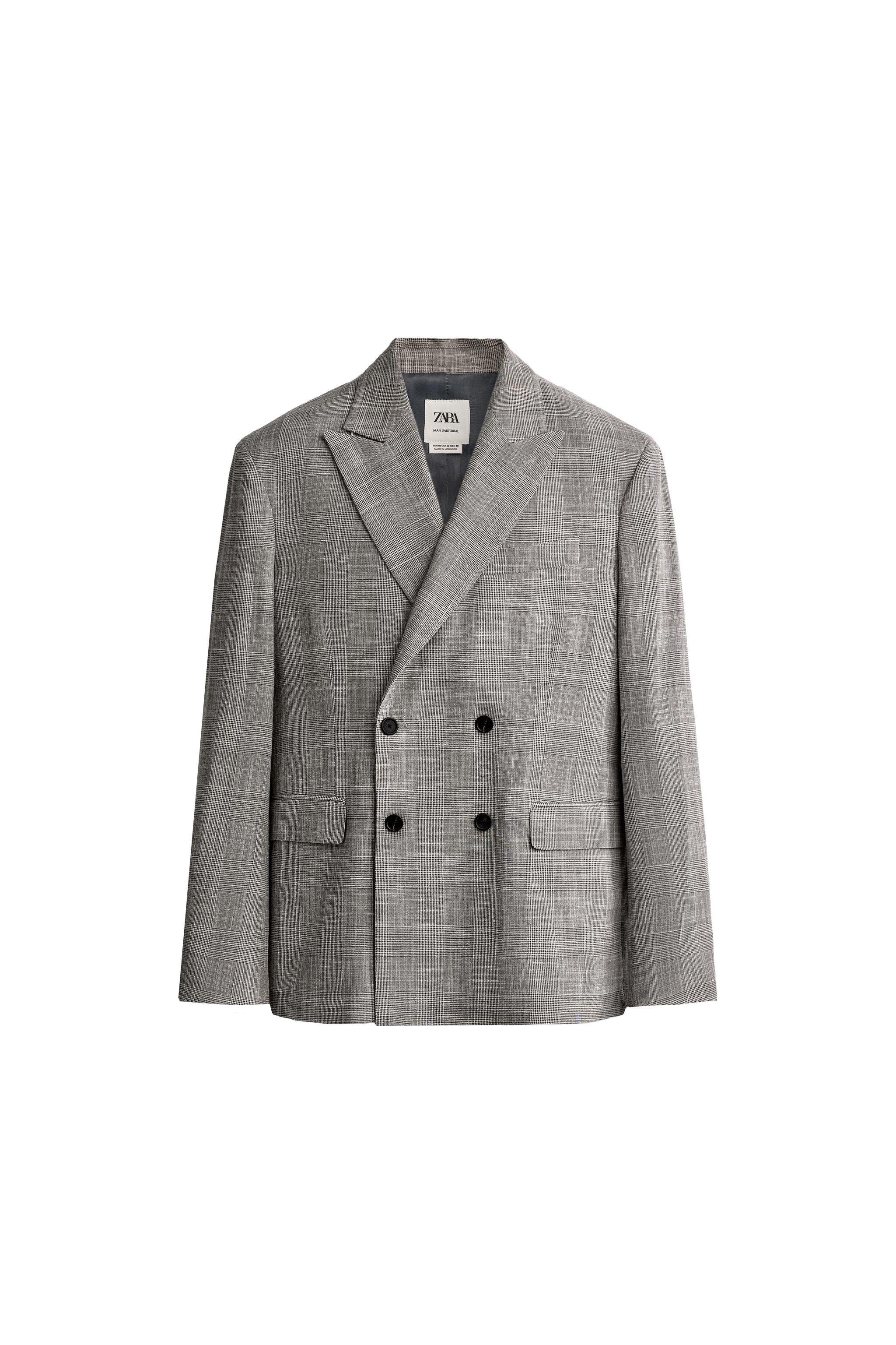 VESTE DE COSTUME REGULAR FIT À CARREAUX EN LAINE