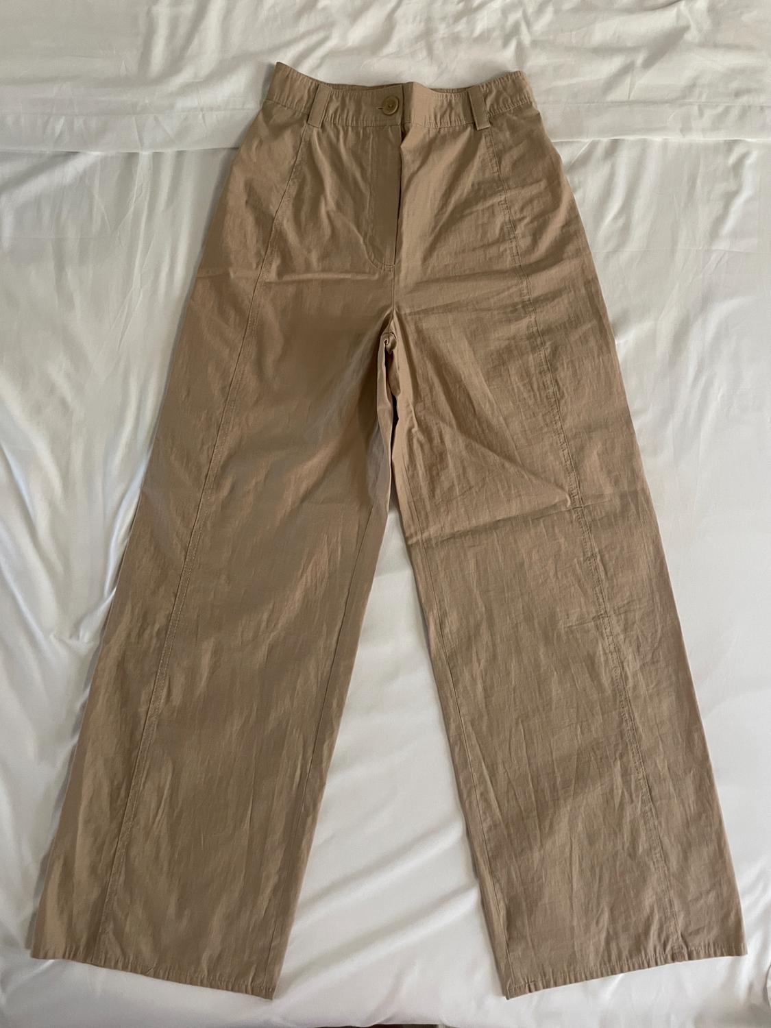 PANTALÓN ANCHO ACAMPANADO BEIGE - Image 6