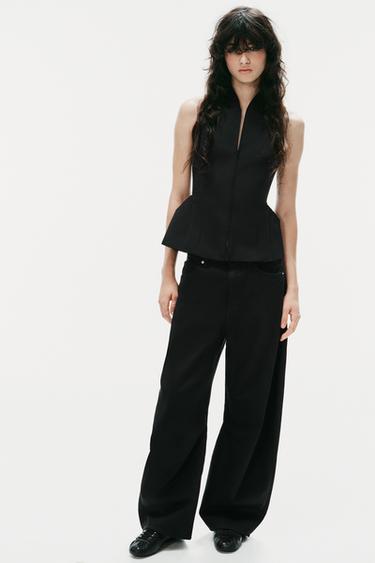 FITTED WAISTCOAT WITH VOLUME - Black by Zara - Image 0