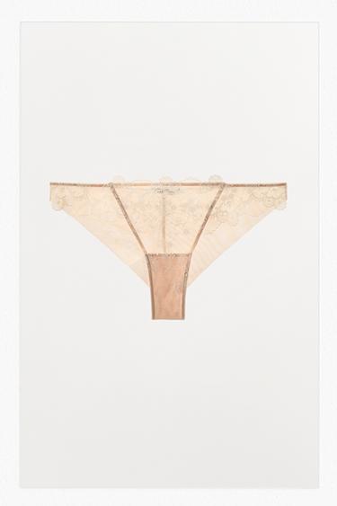 SLIP IN RETE CON RICAMI - Cialda di Zara