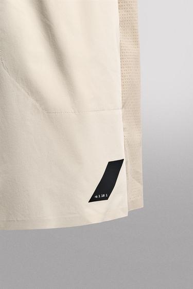 COLOUR BLOCK RUNNING SHORTS - Oyster-white by Zara - Image 7