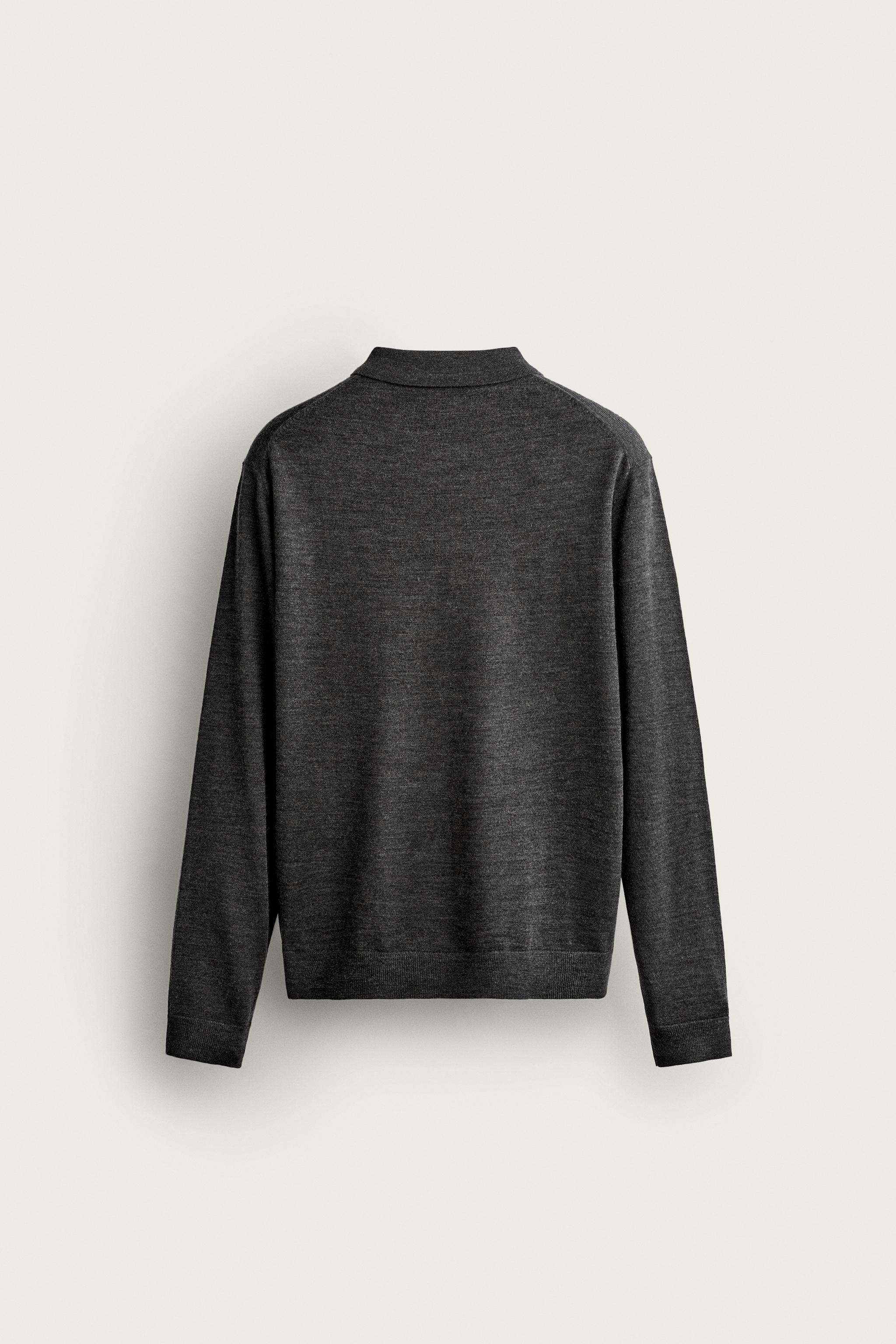 100% WOOL REGULAR FIT KNIT POLO