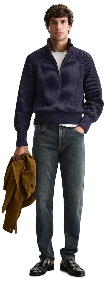 SLIM-FIT-JEANS - Blau / Grün von Zara