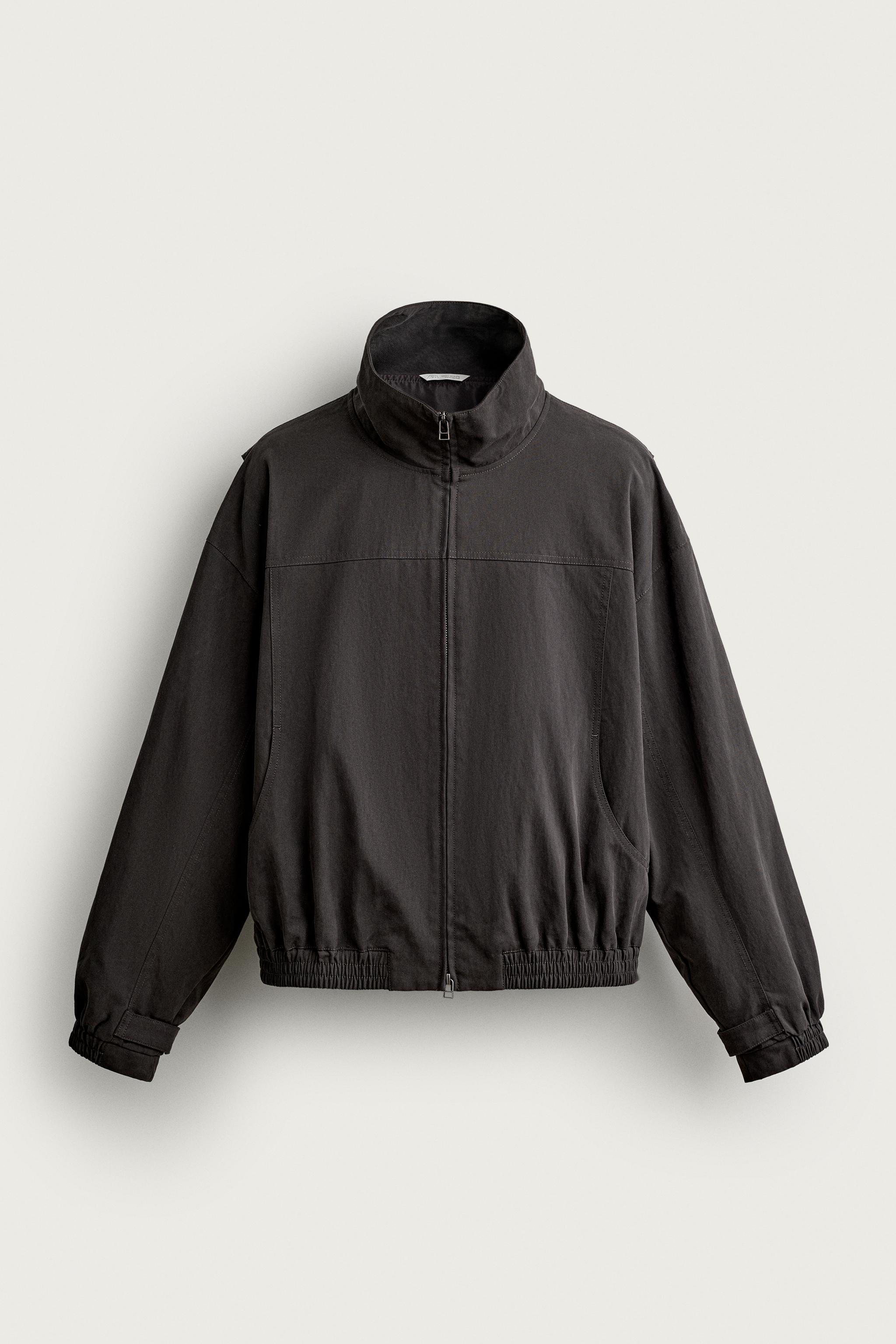 CROPPED-FIT JACKET WITH ELBOW PATCHES