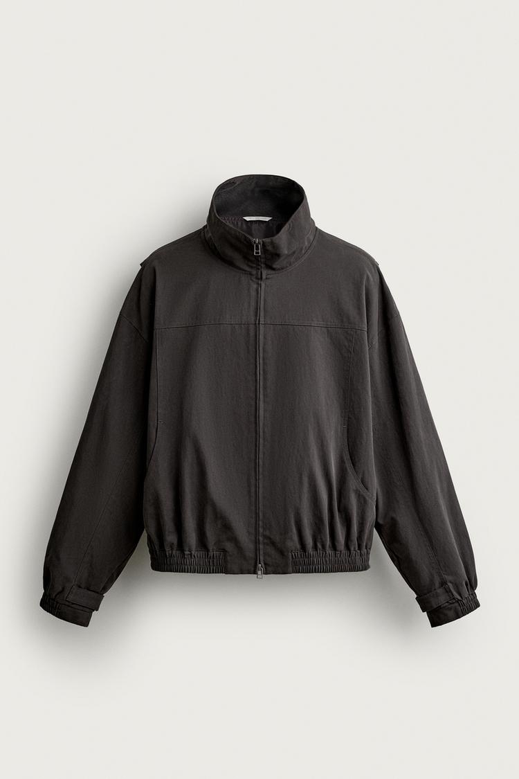 CROPPED FIT ELBOW PATCH JACKET