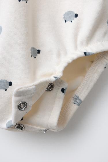 LOT BODY ET LEGGING MOUTONS - Écru de Zara - Image 3