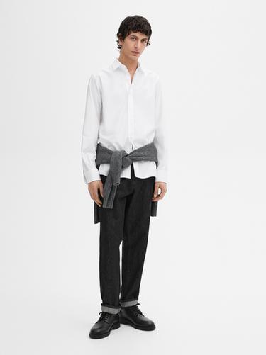 Zara Regular-fit 100% cotton shirt - White - Image 0