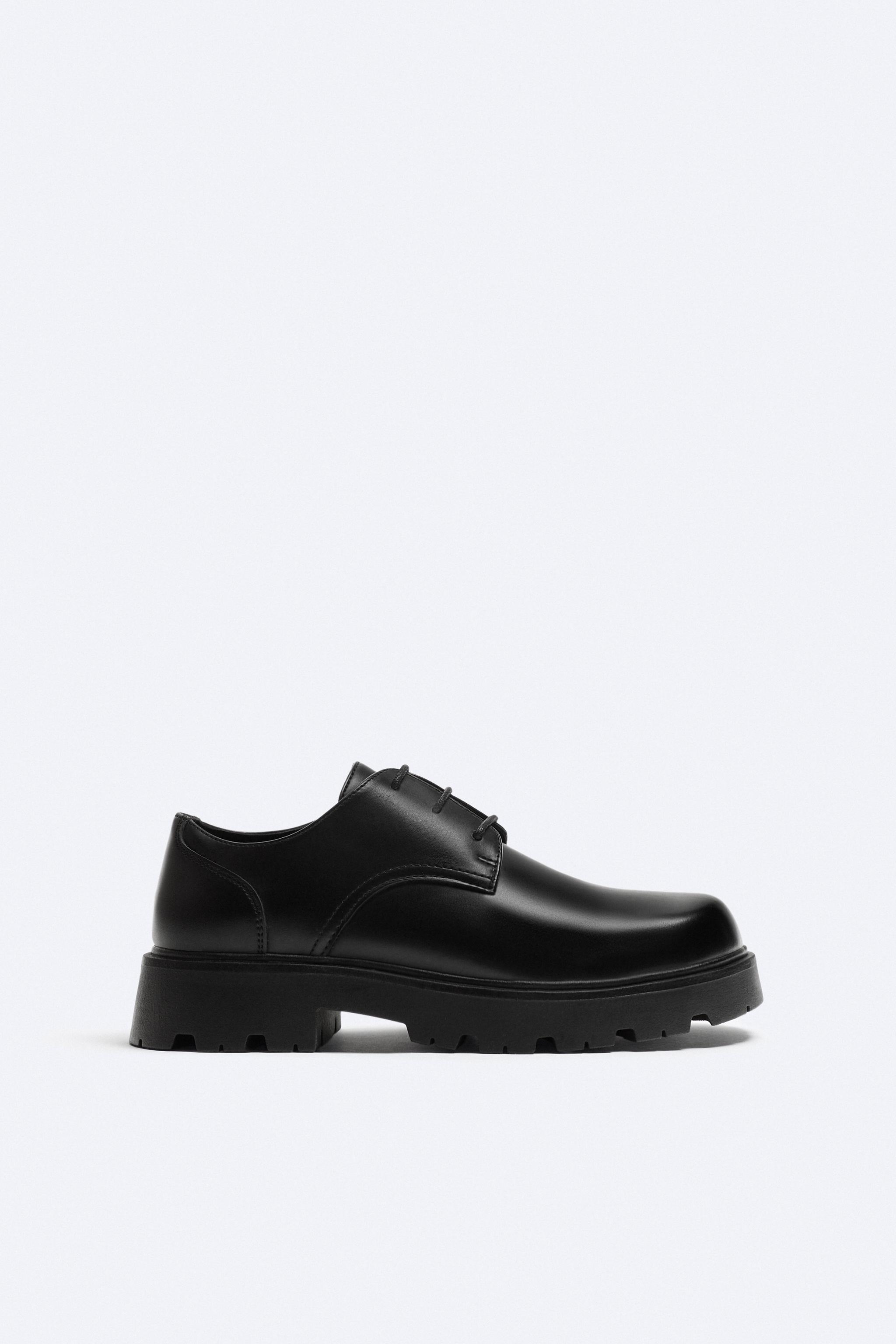 LEATHER OXFORD SHOES - Brown | ZARA United States