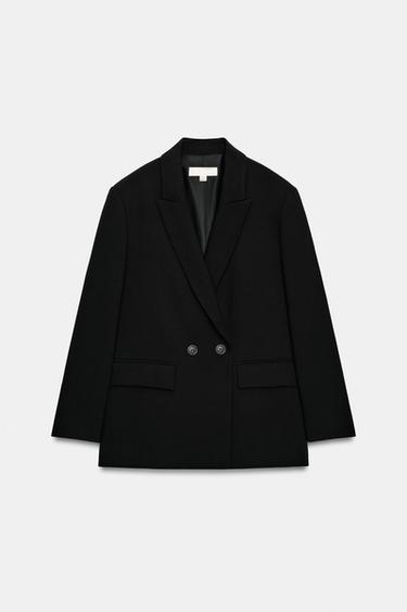OVERSIZED DOUBLE-BREASTED BLAZER - Black by Zara