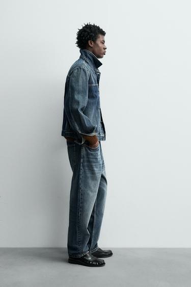 VESTE EN DENIM À PLIS - Bleu moyen de Zara - Image 3