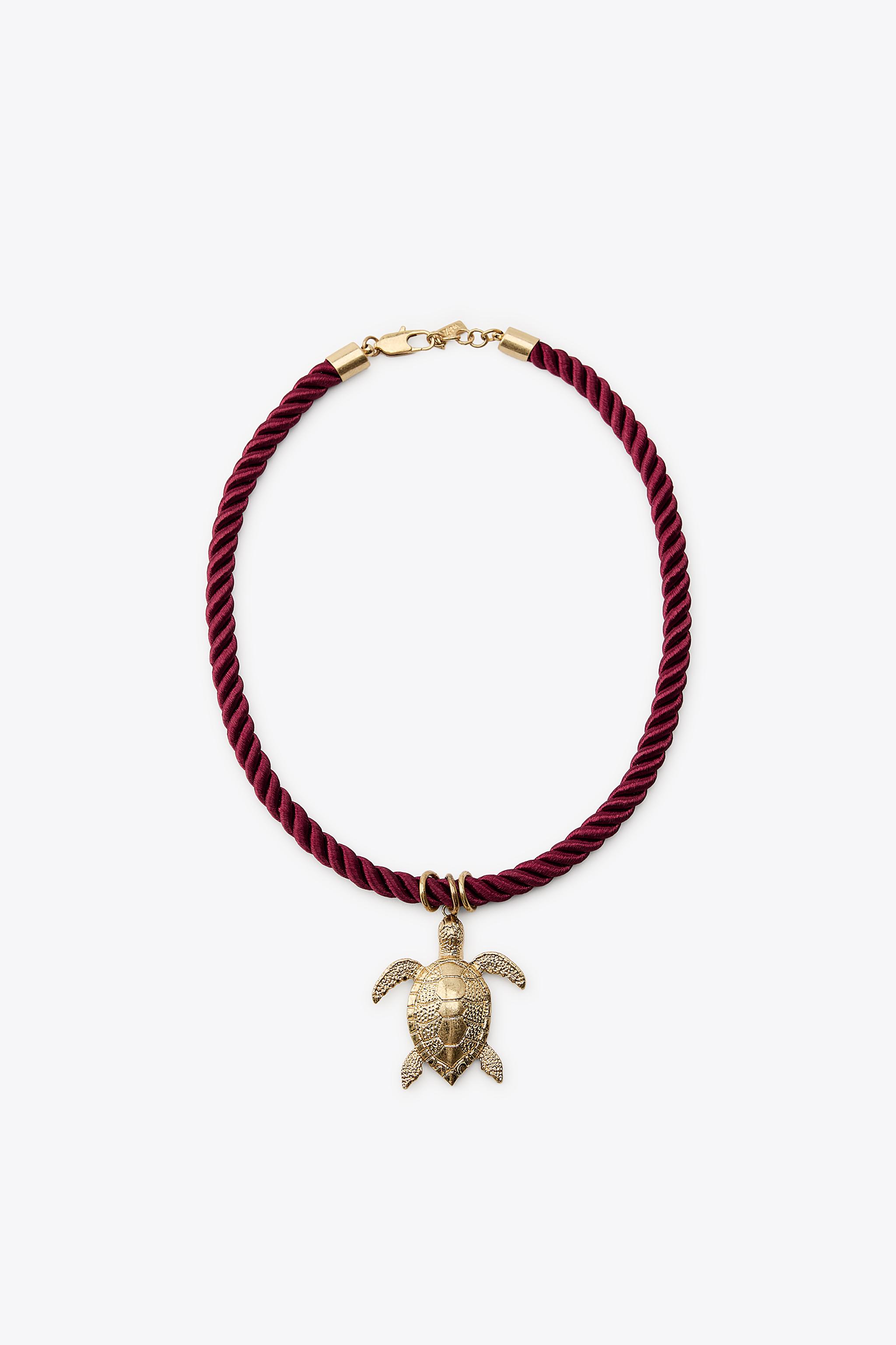 スペイン発送 ZARA ネイビーチャームロープネックレス 4個パック PACK OF 4 ROPE NECKLACES WITH MARINE CHARMS - Multicolored