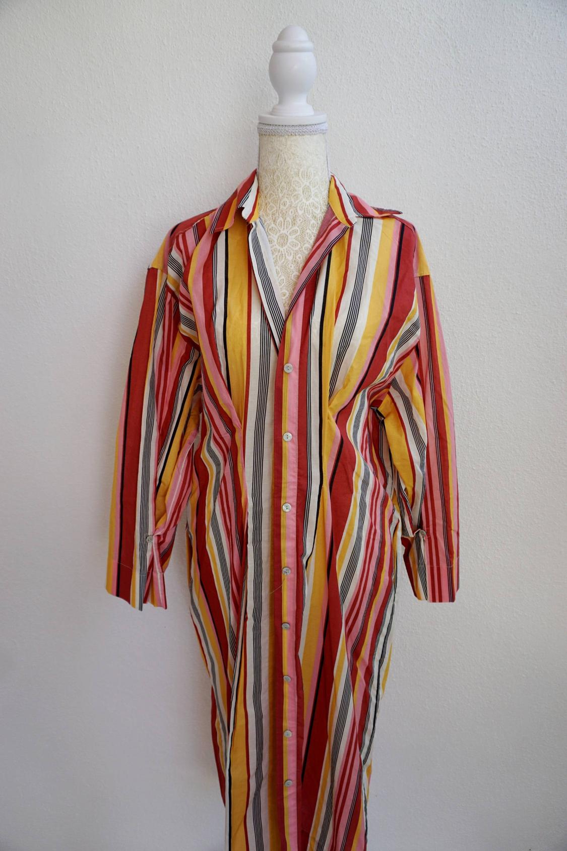 STRIPED SHIRT DRESS - Image 2