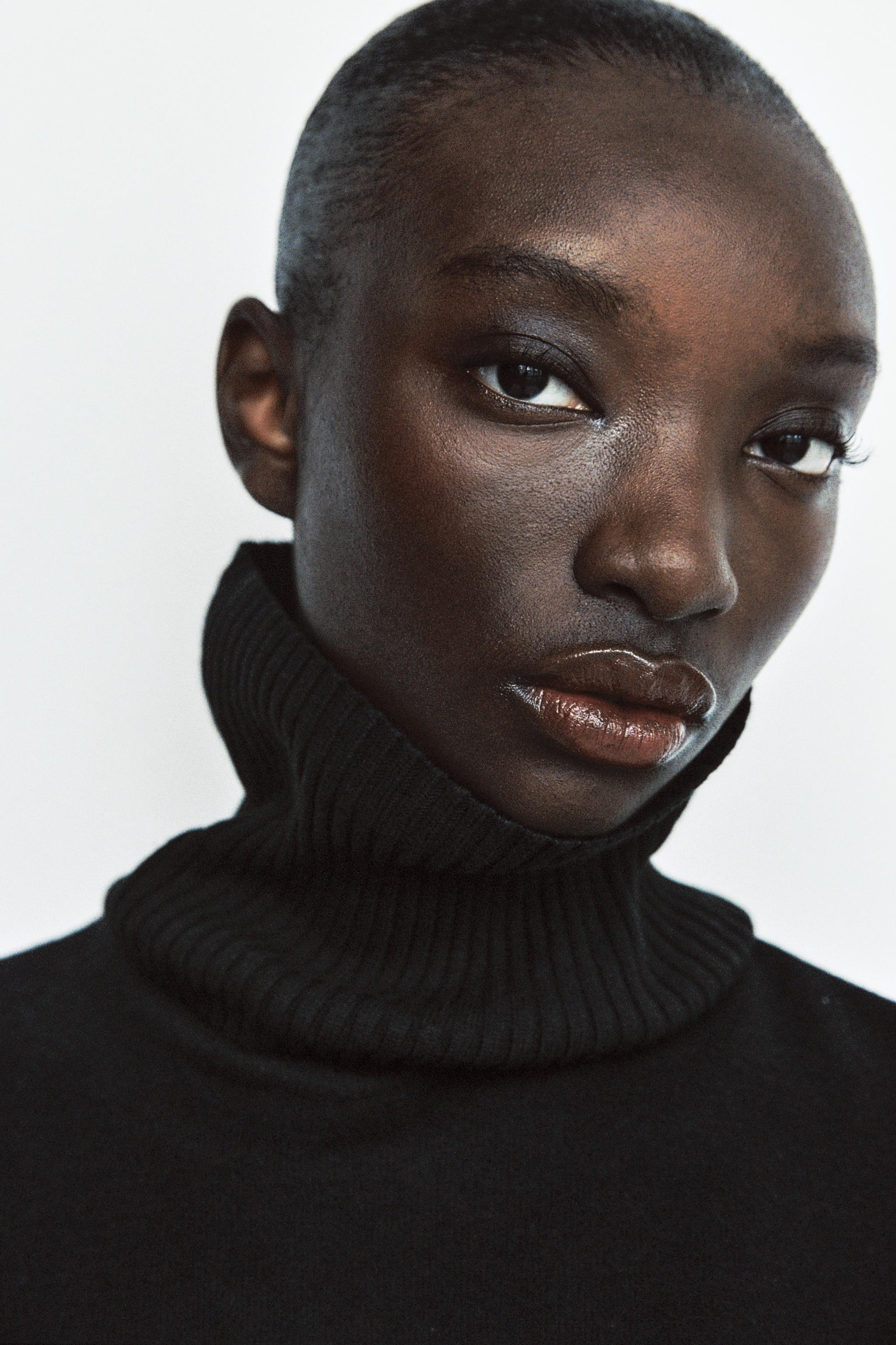 SOFT HIGH COLLAR TOP - Black | ZARA United States