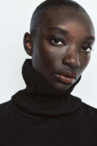SOFT HIGH NECK TOP - Black by Zara - Image 1