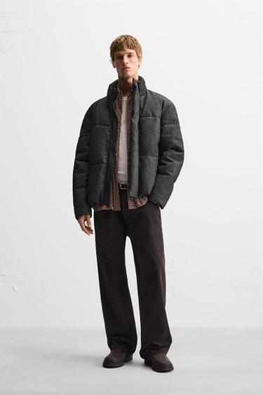 QUILTED DENIM JACKET - Black by Zara - Image 0