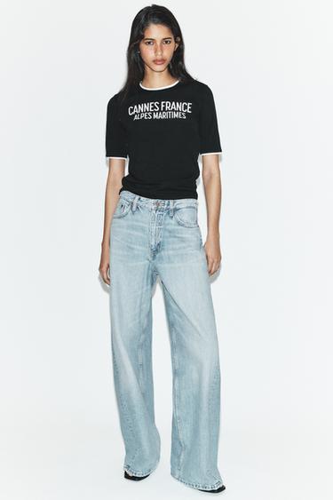 CAMISETA TEXTO VIVOS CONTRASTE - Negro de Zara