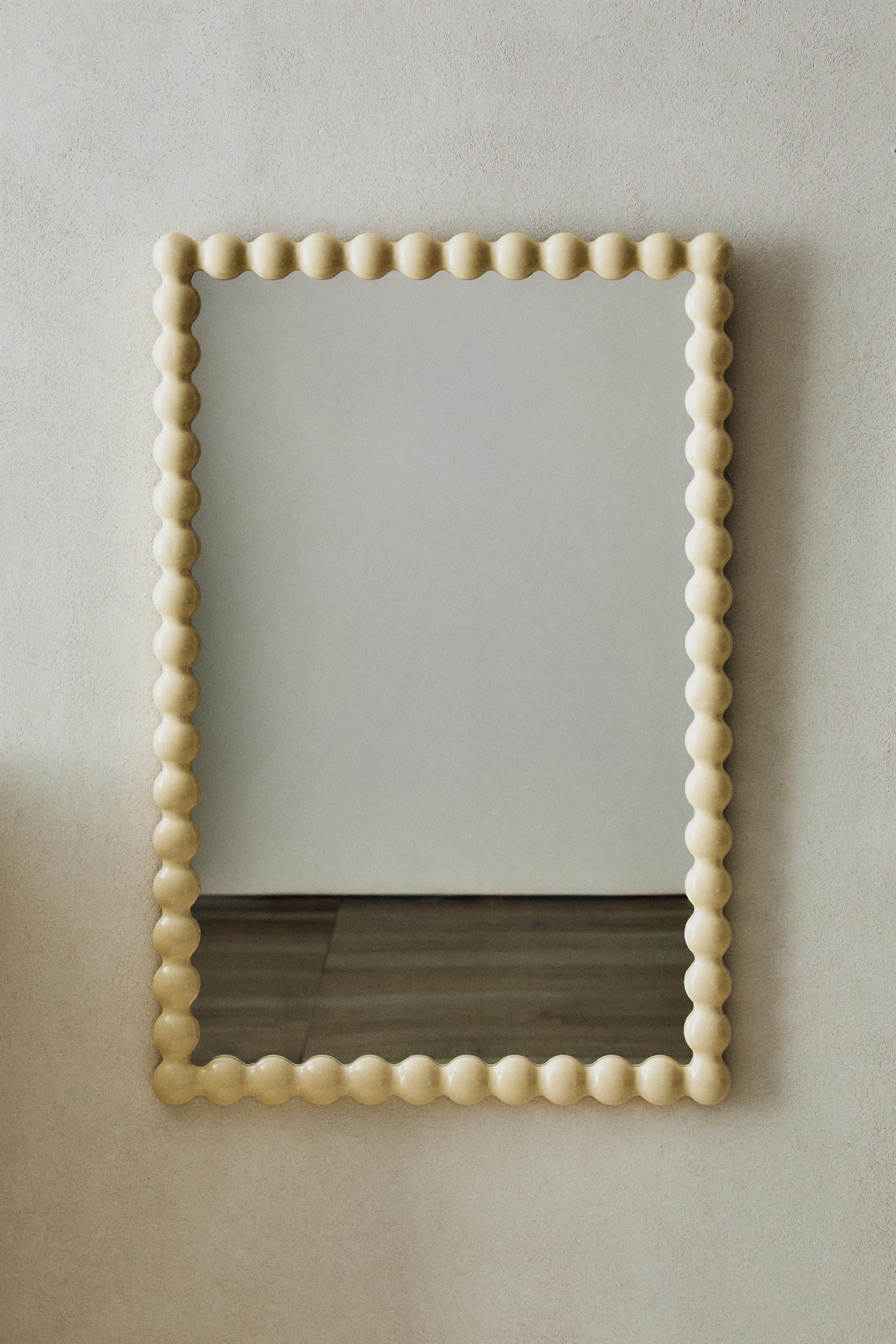 RECTANGULAR WALL MIRROR WITH WOODEN FRAME - White | ZARA United States
