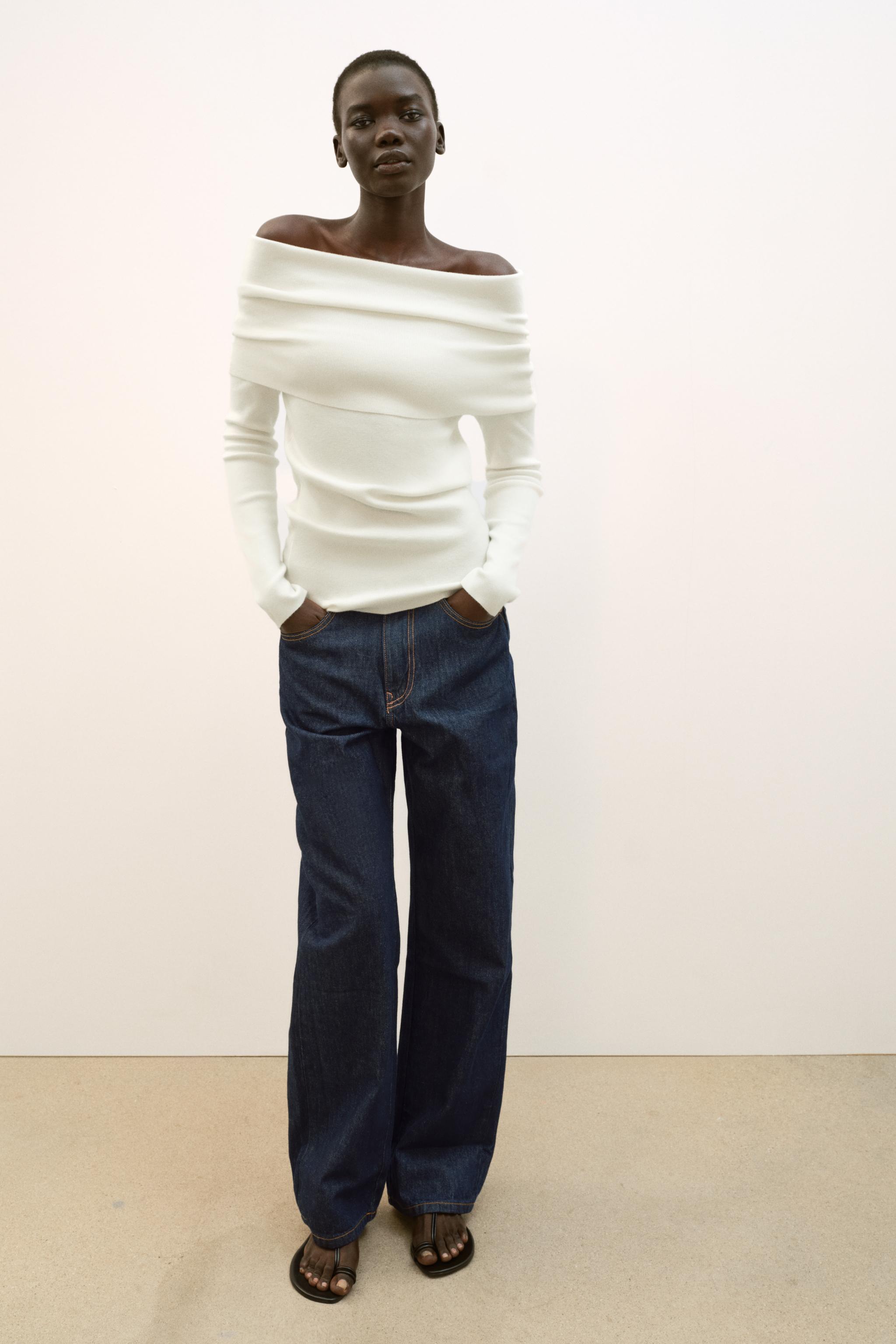 Plage Off shoulder slit ニット グレー plage（プラージュ）の「Off shoulder slit ニット（ニット/セーター