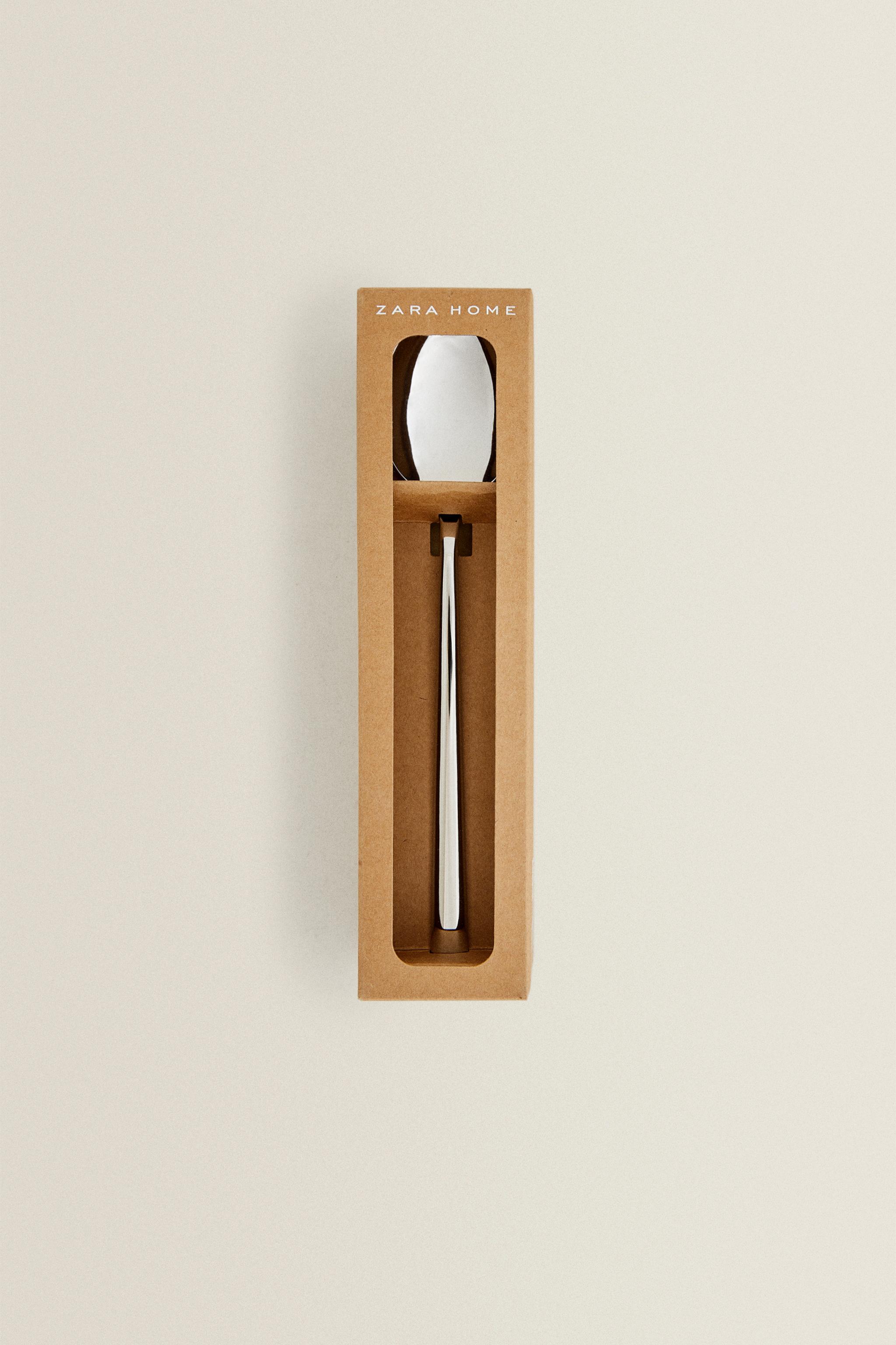 SET OF SHINY STEEL SPOONS (SET OF 4)
