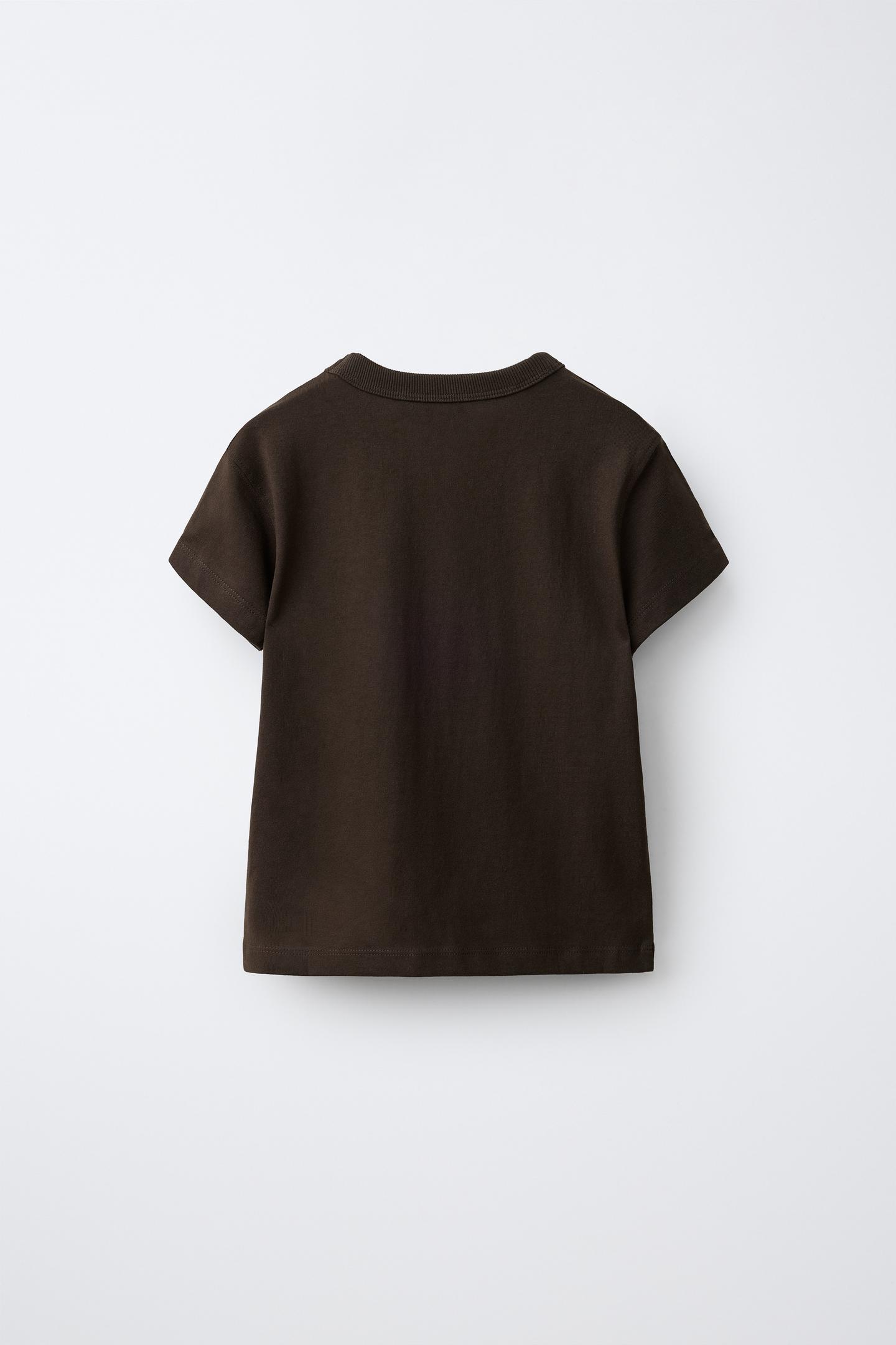 Детская футболка Zara Rustic Cotton, цвет: Коричневый — фото 2