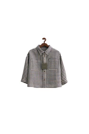 Zara ZARA TIMELESS - GINGHAM CHECK SHIRT - Blue