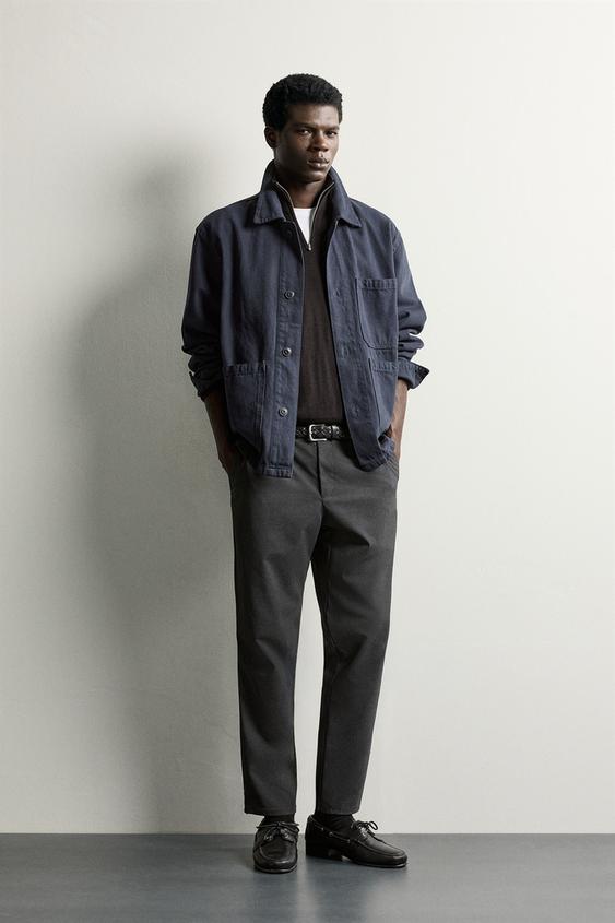 Мужские брюки Zara Comfort Slim Fit, цвет: Антрацитовый серый