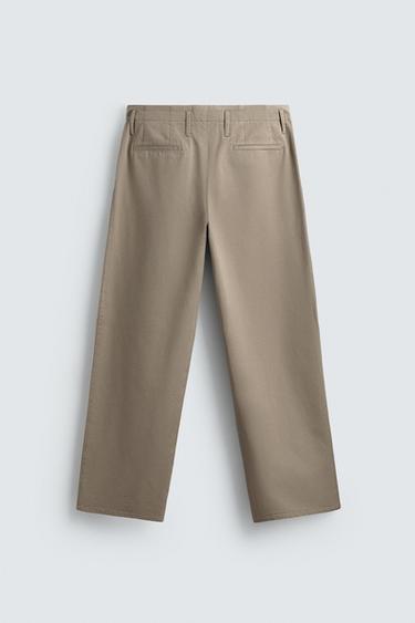 PANTALON CHINO À PLIS - Sable de Zara - Image 7