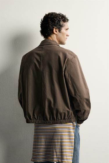 LIGHTWEIGHT COTTON-LYOCELL JACKET — Brown 3