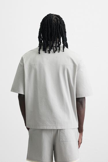 CHEMISE TECHNIQUE RELAXED FIT - Gris perle de Zara - Image 2