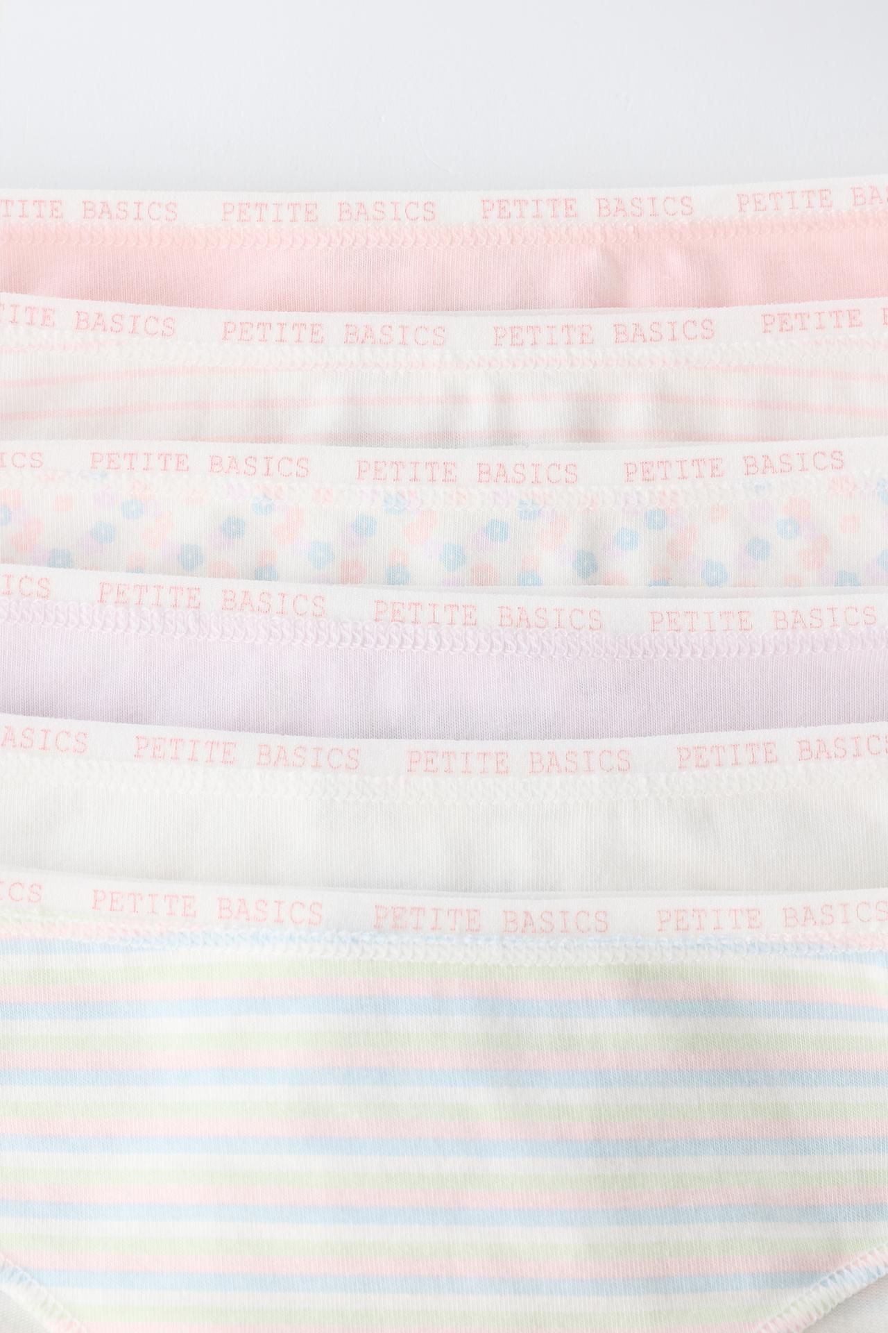 AGES 6-14 / SIX-PACK OF STRIPED & FLORAL UNDERWEAR — Multicolored
