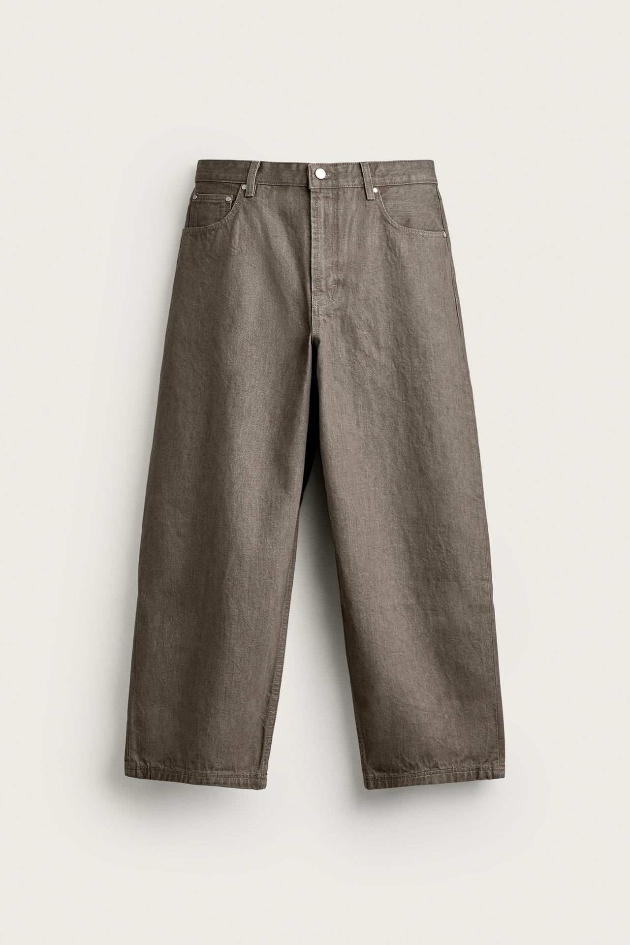 WIDE FIT PANTS — Khaki