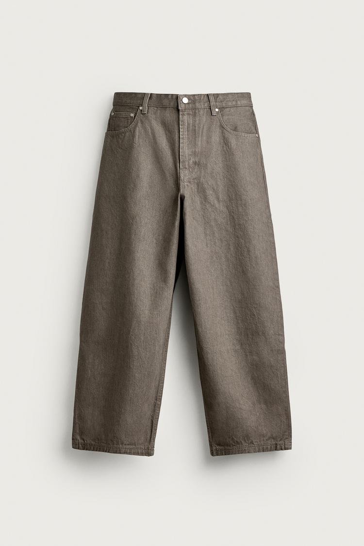 WIDE FIT PANTS — Khaki