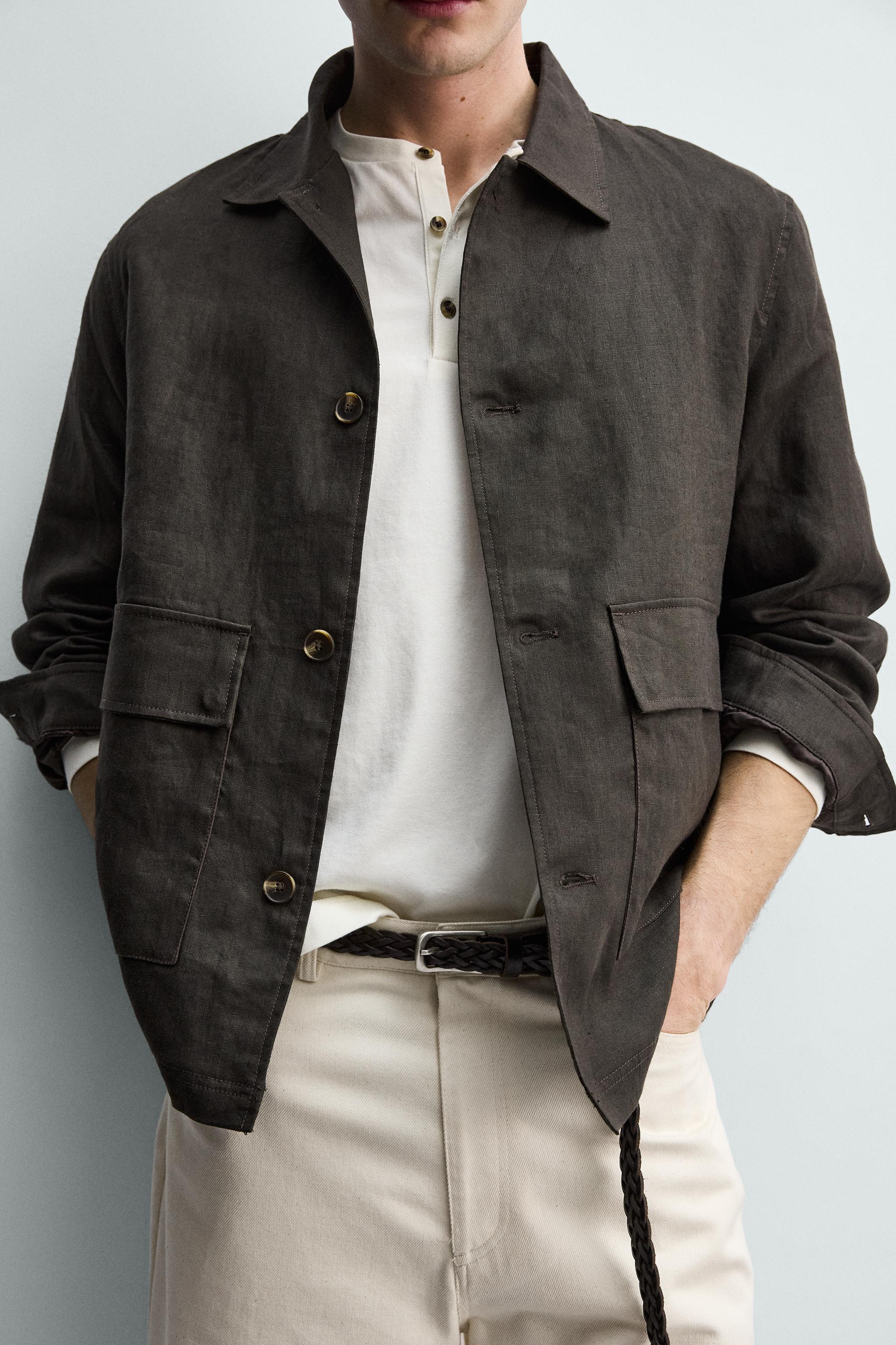 100% LINEN OVERSHIRT
