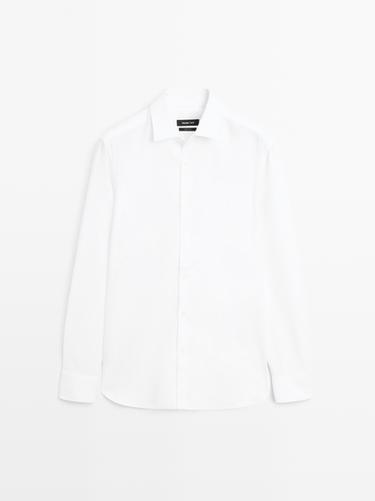 Zara Regular fit textured shirt - White