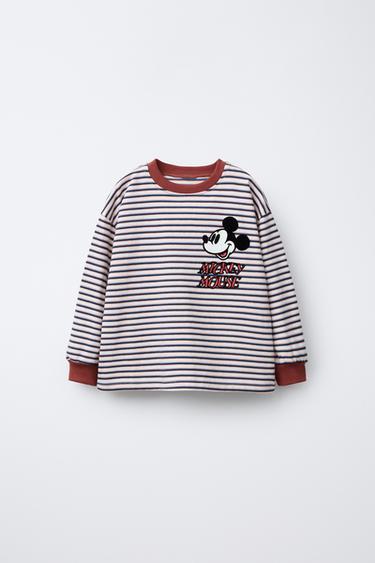 BLUZË ME VIJA MICKEY MOUSE © DISNEY ME PESHE MESATARE - Ngjyrë natyrale nga Zara - Imazh 0