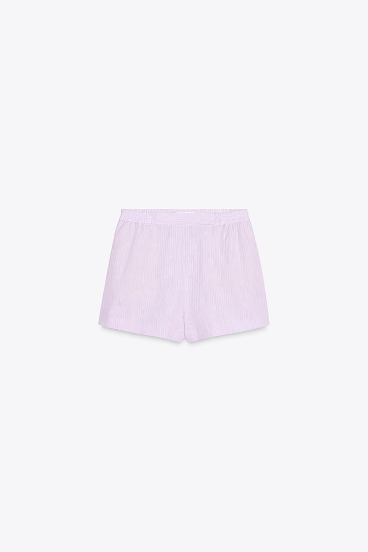 Csíkos short - Lila