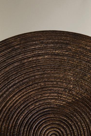 LARGE ROUND WOODEN BOX - Dark brown by Zara - Image 4
