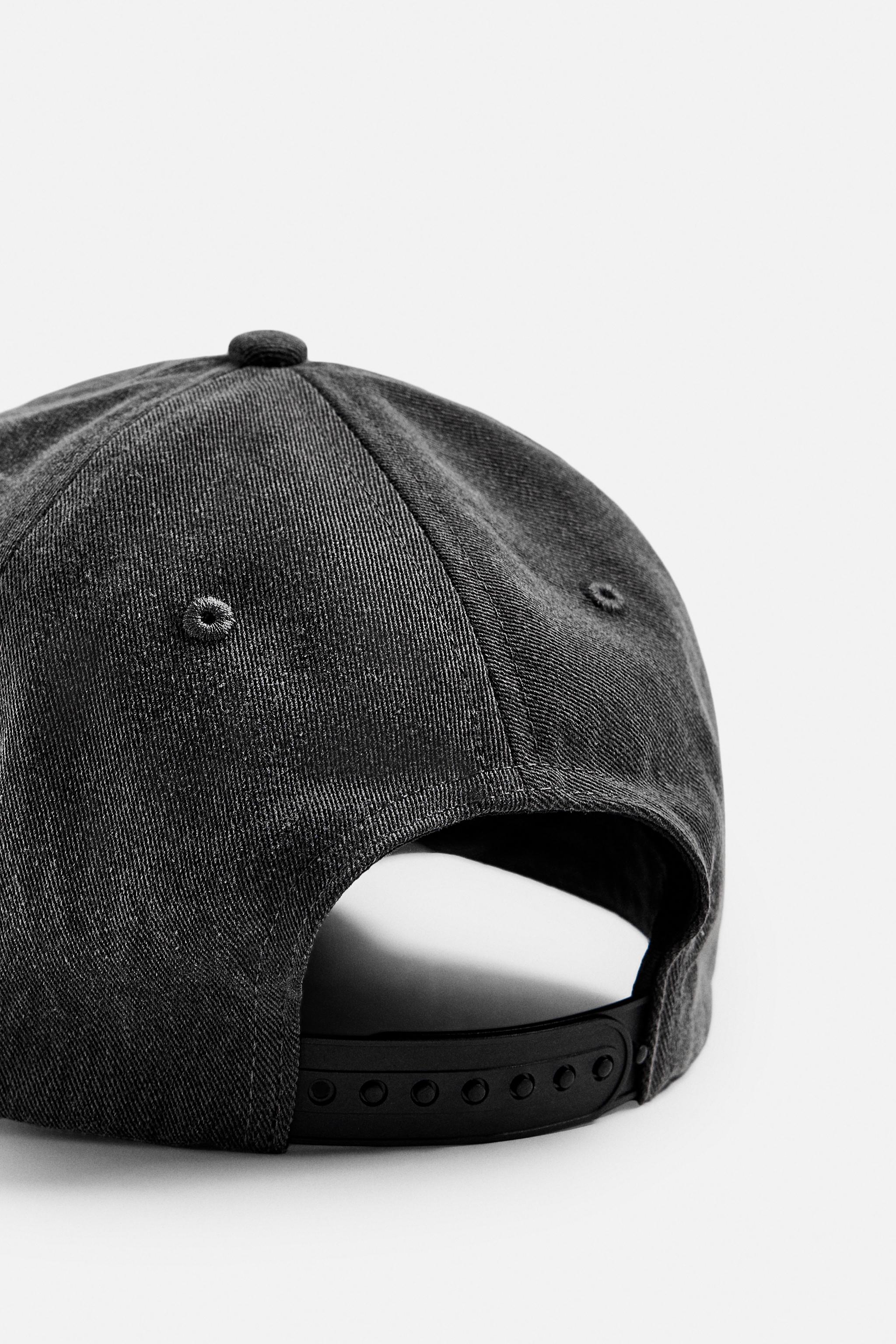 WASHED EMBROIDERY CAP - Black | ZARA United States
