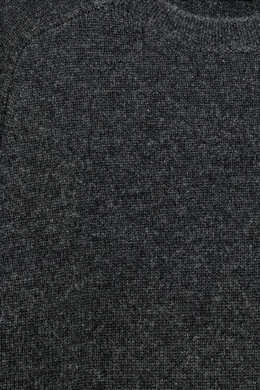 100% CASHMERE SWEATER - Anthracite Grey by Zara - Image 6
