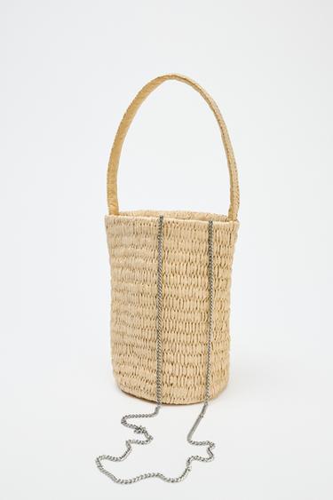 PANIER TRESSÉ MOTIFS - Beige clair de Zara - Image 2