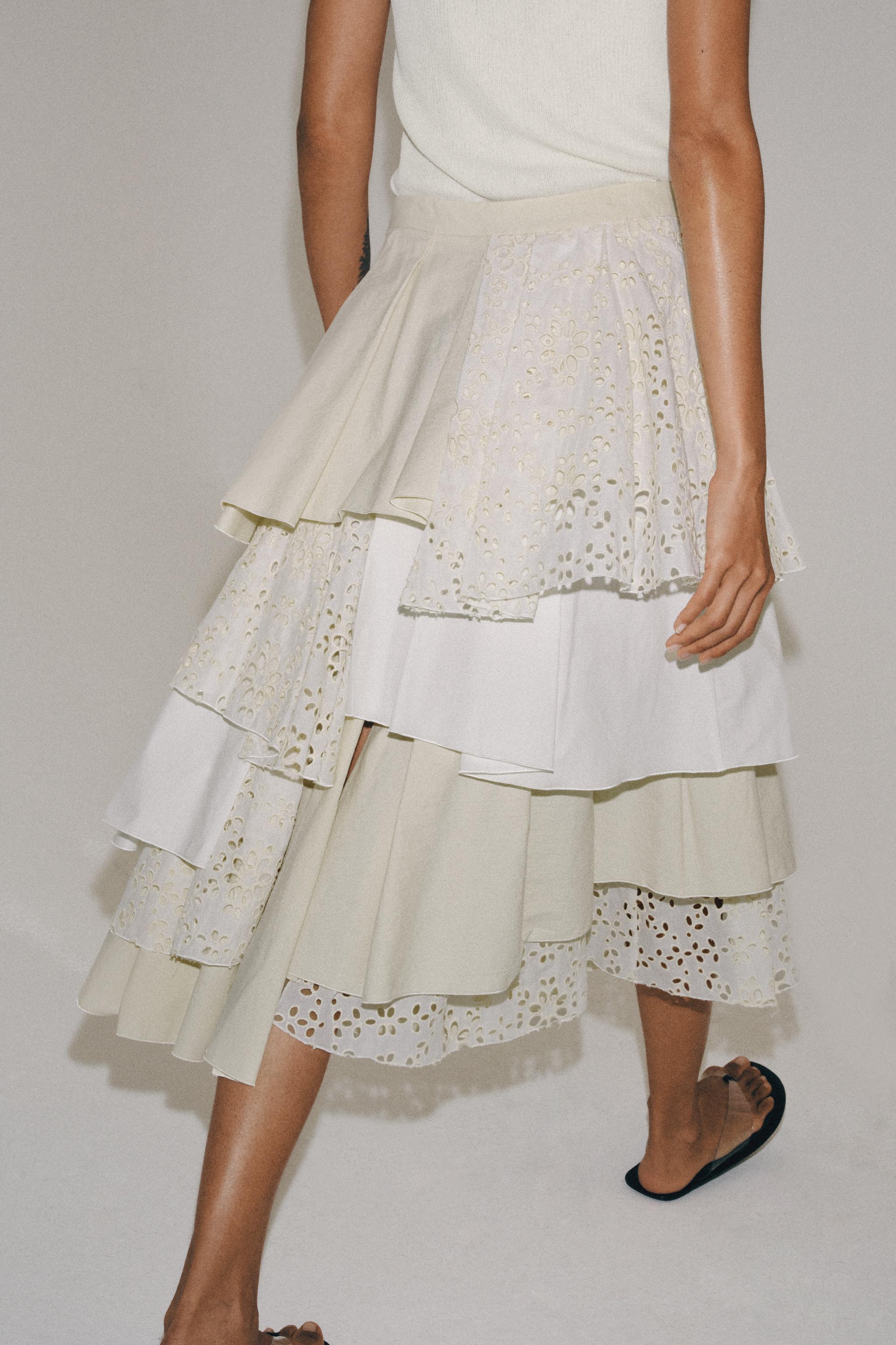 ZW COLLECTION LIMITED EDITION PATCHWORK MIDI SKIRT
