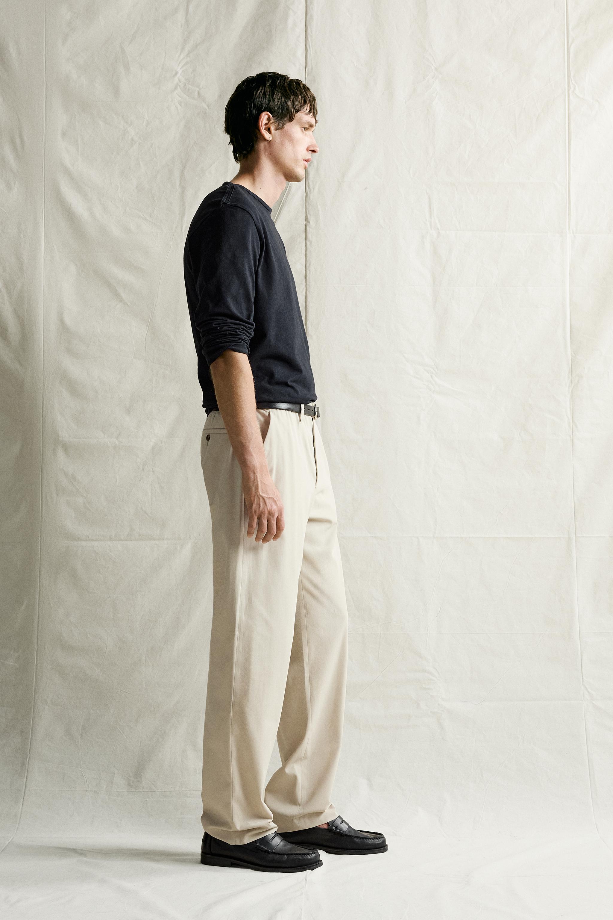 Zara RELAXED FIT KONFOR PANTOLON görsel 3