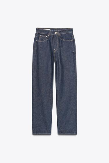 JEANS TRF MOM FIT TIRO ALTO - Índigo oscuro de Zara