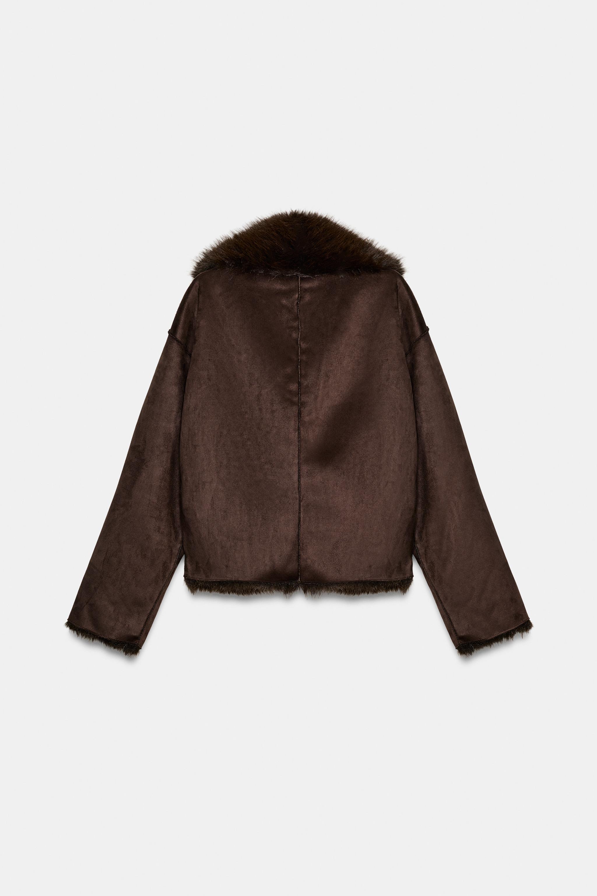 ZWコレクション ダブルフェイスコート - ブラウン | ZARA Japan / 日本