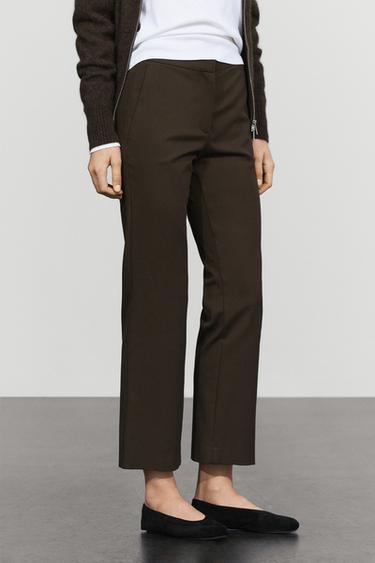 Stretch kick flare pants — Chocolate 2
