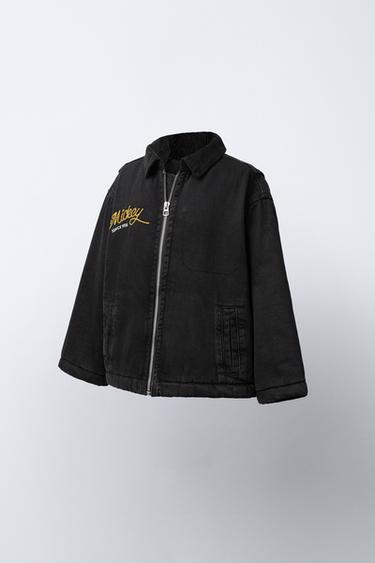 VESTE EN JEAN MATELASSÉE MICKEY MOUSE © DISNEY - Noir de Zara - Image 1