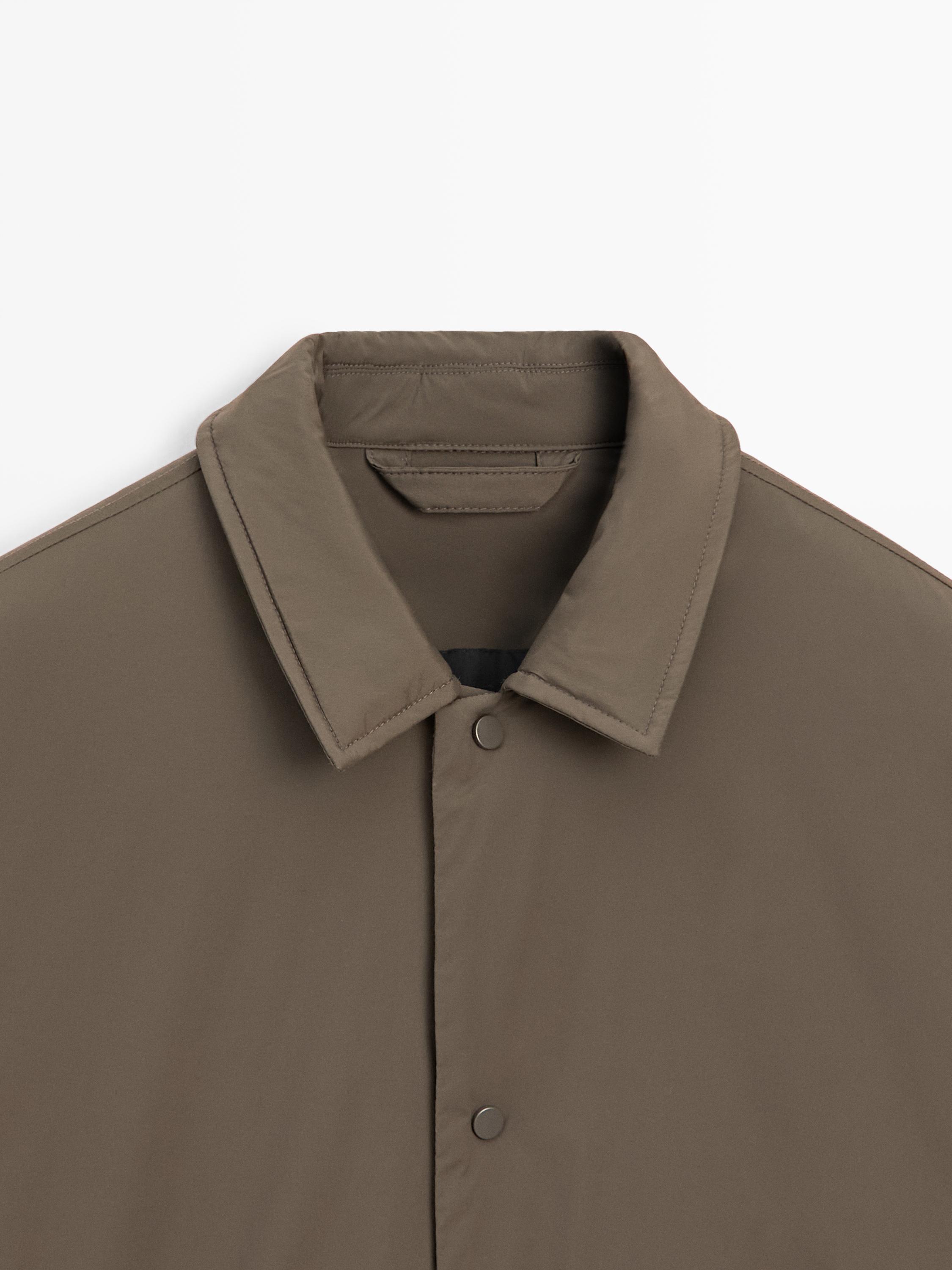 Lightweight water-repellent padded overshirt