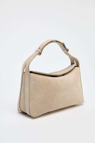 SPLIT SUEDE MINI HANDBAG - SAND/BROWN by Zara - Image 2