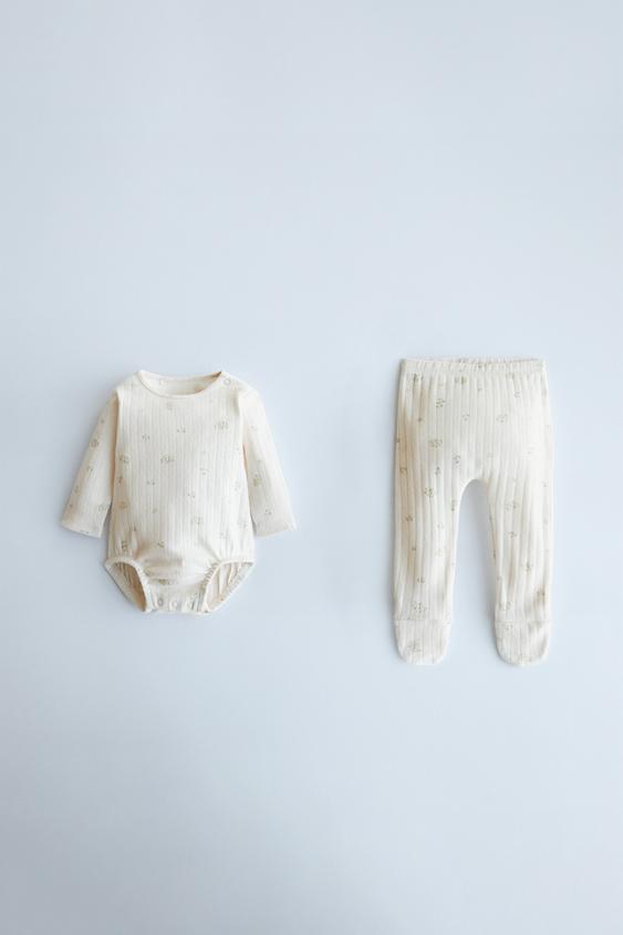PACK OF TWO ADJUSTABLE RIBBED BODYSUITS - Greyish